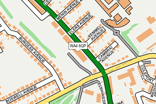 WA4 6QP map - OS OpenMap – Local (Ordnance Survey) WA4 6QP map - OS OpenMap – Local (Ordnance Survey)