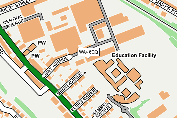 WA4 6QQ map - OS OpenMap – Local (Ordnance Survey) WA4 6QQ map - OS OpenMap – Local (Ordnance Survey)