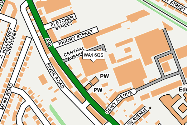 WA4 6QS map - OS OpenMap – Local (Ordnance Survey) WA4 6QS map - OS OpenMap – Local (Ordnance Survey)