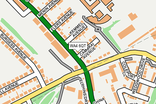 WA4 6QT map - OS OpenMap – Local (Ordnance Survey) WA4 6QT map - OS OpenMap – Local (Ordnance Survey)