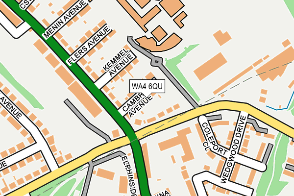 WA4 6QU map - OS OpenMap – Local (Ordnance Survey) WA4 6QU map - OS OpenMap – Local (Ordnance Survey)