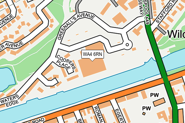 WA4 6RN map - OS OpenMap – Local (Ordnance Survey) WA4 6RN map - OS OpenMap – Local (Ordnance Survey)