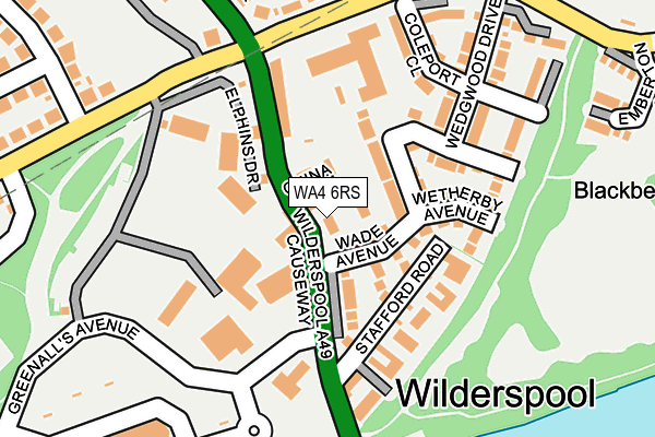 WA4 6RS map - OS OpenMap – Local (Ordnance Survey) WA4 6RS map - OS OpenMap – Local (Ordnance Survey)