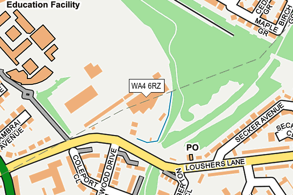 WA4 6RZ map - OS OpenMap – Local (Ordnance Survey) WA4 6RZ map - OS OpenMap – Local (Ordnance Survey)