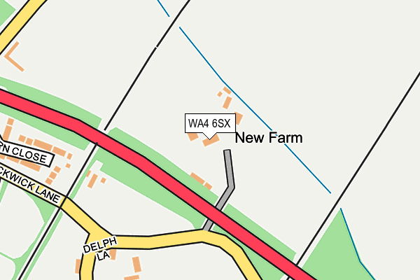 WA4 6SX map - OS OpenMap – Local (Ordnance Survey) WA4 6SX map - OS OpenMap – Local (Ordnance Survey)