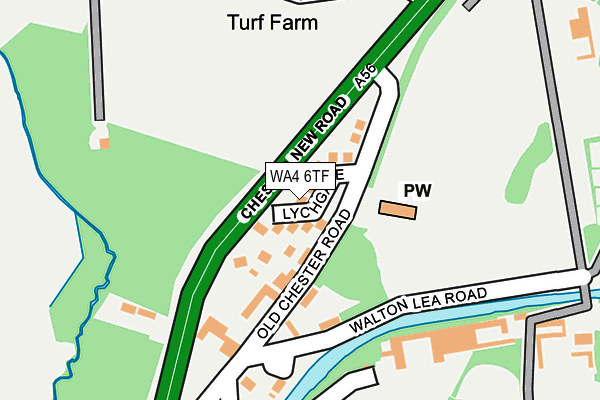 WA4 6TF map - OS OpenMap – Local (Ordnance Survey)