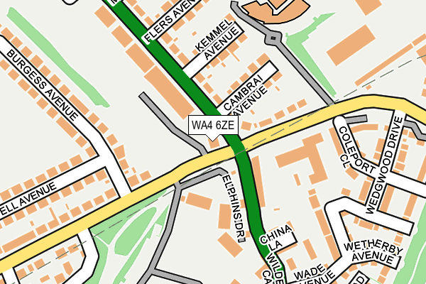 WA4 6ZE map - OS OpenMap – Local (Ordnance Survey) WA4 6ZE map - OS OpenMap – Local (Ordnance Survey)