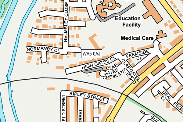 WA5 0AJ map - OS OpenMap – Local (Ordnance Survey) WA5 0AJ map - OS OpenMap – Local (Ordnance Survey)