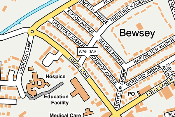 WA5 0AS map - OS OpenMap – Local (Ordnance Survey) WA5 0AS map - OS OpenMap – Local (Ordnance Survey)