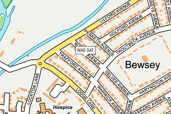 WA5 0AT map - OS OpenMap – Local (Ordnance Survey) WA5 0AT map - OS OpenMap – Local (Ordnance Survey)