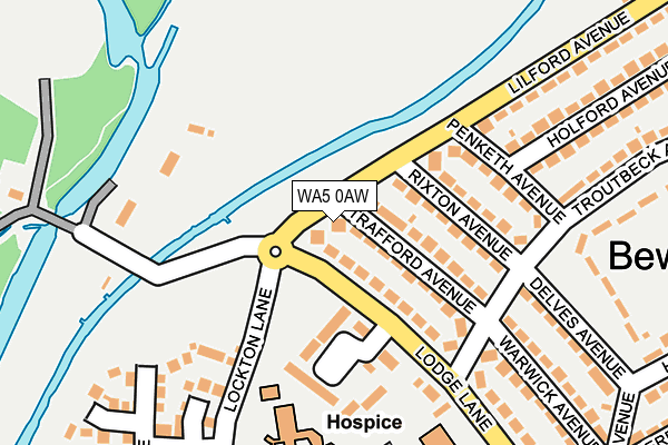 WA5 0AW map - OS OpenMap – Local (Ordnance Survey) WA5 0AW map - OS OpenMap – Local (Ordnance Survey)