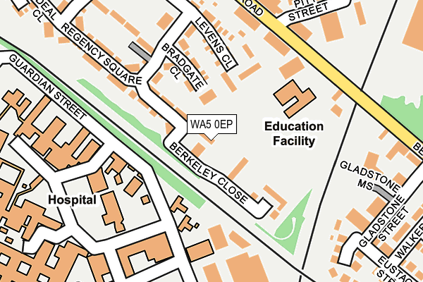 WA5 0EP map - OS OpenMap – Local (Ordnance Survey) WA5 0EP map - OS OpenMap – Local (Ordnance Survey)