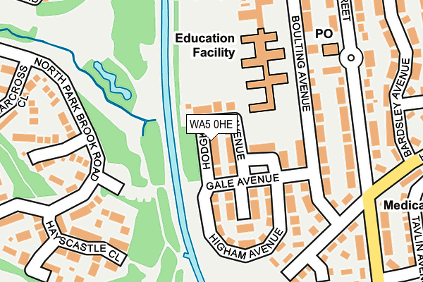 WA5 0HE map - OS OpenMap – Local (Ordnance Survey) WA5 0HE map - OS OpenMap – Local (Ordnance Survey)