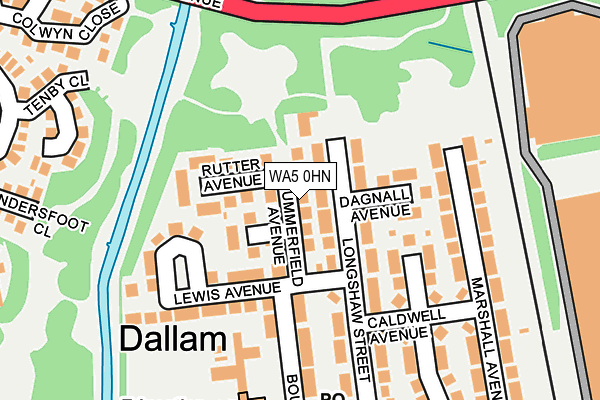 WA5 0HN map - OS OpenMap – Local (Ordnance Survey) WA5 0HN map - OS OpenMap – Local (Ordnance Survey)