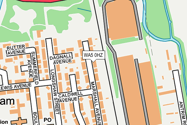 WA5 0HZ map - OS OpenMap – Local (Ordnance Survey) WA5 0HZ map - OS OpenMap – Local (Ordnance Survey)