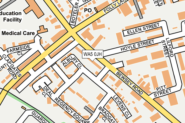 WA5 0JH map - OS OpenMap – Local (Ordnance Survey) WA5 0JH map - OS OpenMap – Local (Ordnance Survey)