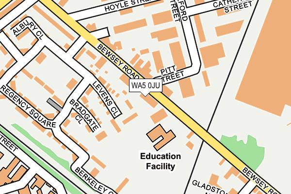 WA5 0JU map - OS OpenMap – Local (Ordnance Survey) WA5 0JU map - OS OpenMap – Local (Ordnance Survey)