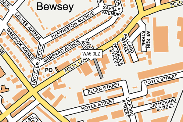 WA5 0LZ map - OS OpenMap – Local (Ordnance Survey) WA5 0LZ map - OS OpenMap – Local (Ordnance Survey)