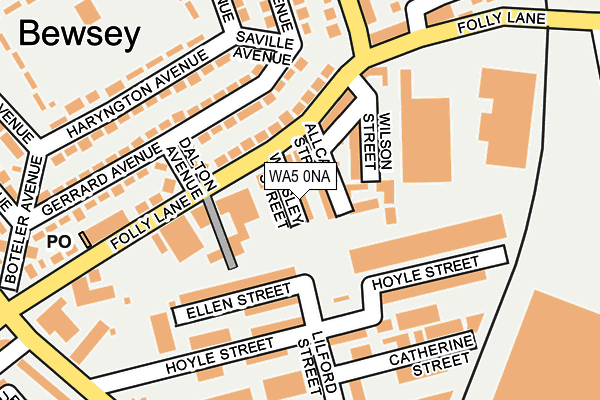 WA5 0NA map - OS OpenMap – Local (Ordnance Survey) WA5 0NA map - OS OpenMap – Local (Ordnance Survey)