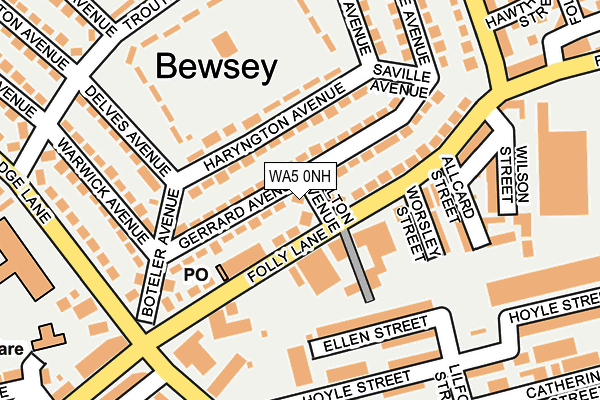 WA5 0NH map - OS OpenMap – Local (Ordnance Survey) WA5 0NH map - OS OpenMap – Local (Ordnance Survey)