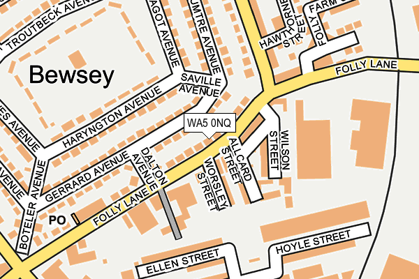 WA5 0NQ map - OS OpenMap – Local (Ordnance Survey) WA5 0NQ map - OS OpenMap – Local (Ordnance Survey)