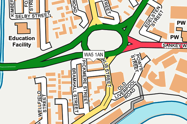 WA5 1AN map - OS OpenMap – Local (Ordnance Survey) WA5 1AN map - OS OpenMap – Local (Ordnance Survey)
