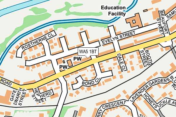 WA5 1BT map - OS OpenMap – Local (Ordnance Survey) WA5 1BT map - OS OpenMap – Local (Ordnance Survey)