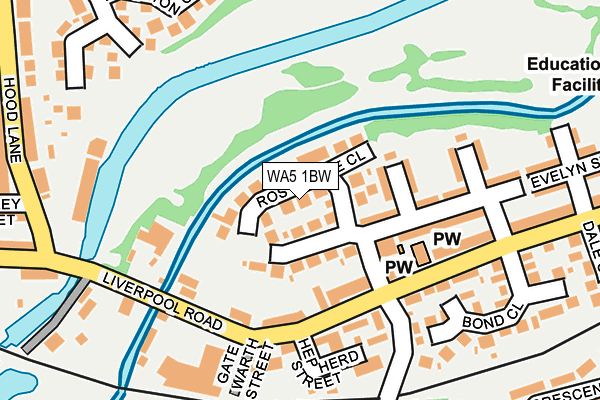 WA5 1BW map - OS OpenMap – Local (Ordnance Survey) WA5 1BW map - OS OpenMap – Local (Ordnance Survey)