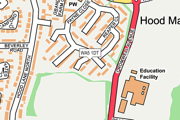 WA5 1DT map - OS OpenMap – Local (Ordnance Survey) WA5 1DT map - OS OpenMap – Local (Ordnance Survey)