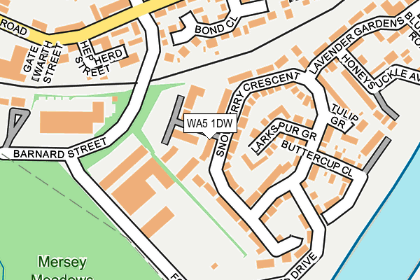 WA5 1DW map - OS OpenMap – Local (Ordnance Survey) WA5 1DW map - OS OpenMap – Local (Ordnance Survey)