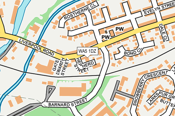 WA5 1DZ map - OS OpenMap – Local (Ordnance Survey) WA5 1DZ map - OS OpenMap – Local (Ordnance Survey)
