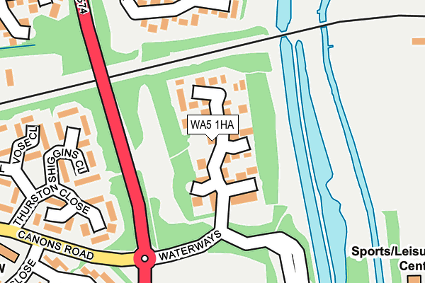 WA5 1HA map - OS OpenMap – Local (Ordnance Survey) WA5 1HA map - OS OpenMap – Local (Ordnance Survey)