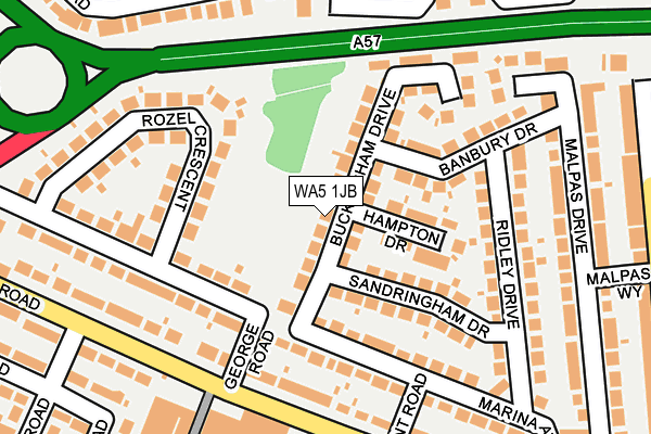 WA5 1JB map - OS OpenMap – Local (Ordnance Survey) WA5 1JB map - OS OpenMap – Local (Ordnance Survey)