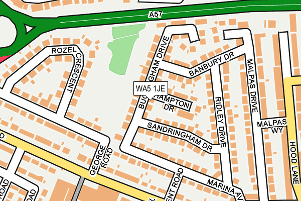 WA5 1JE map - OS OpenMap – Local (Ordnance Survey) WA5 1JE map - OS OpenMap – Local (Ordnance Survey)