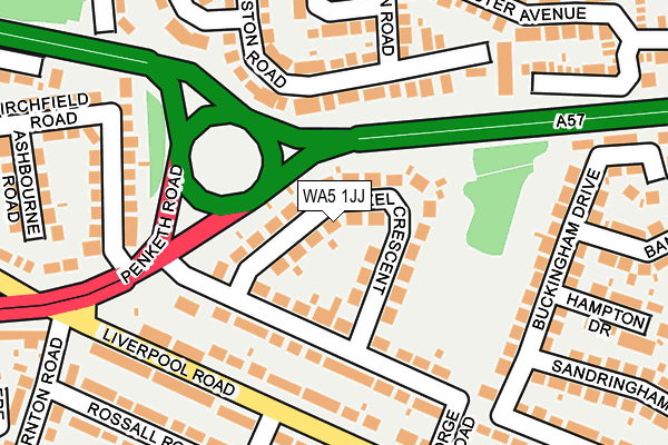 WA5 1JJ map - OS OpenMap – Local (Ordnance Survey) WA5 1JJ map - OS OpenMap – Local (Ordnance Survey)