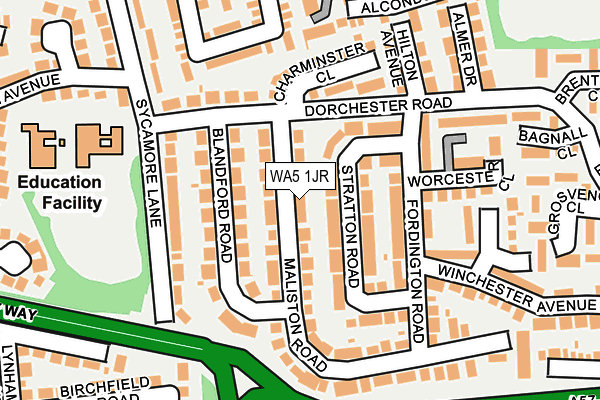 WA5 1JR map - OS OpenMap – Local (Ordnance Survey) WA5 1JR map - OS OpenMap – Local (Ordnance Survey)