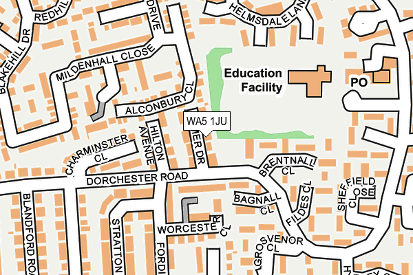 WA5 1JU map - OS OpenMap – Local (Ordnance Survey) WA5 1JU map - OS OpenMap – Local (Ordnance Survey)