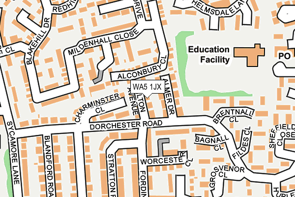 WA5 1JX map - OS OpenMap – Local (Ordnance Survey) WA5 1JX map - OS OpenMap – Local (Ordnance Survey)