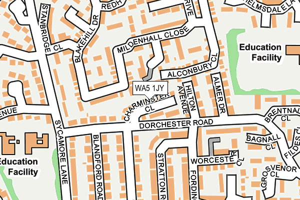 WA5 1JY map - OS OpenMap – Local (Ordnance Survey) WA5 1JY map - OS OpenMap – Local (Ordnance Survey)