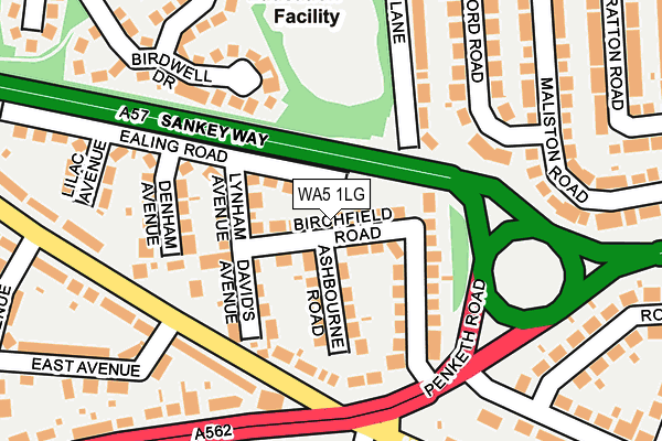 WA5 1LG map - OS OpenMap – Local (Ordnance Survey) WA5 1LG map - OS OpenMap – Local (Ordnance Survey)