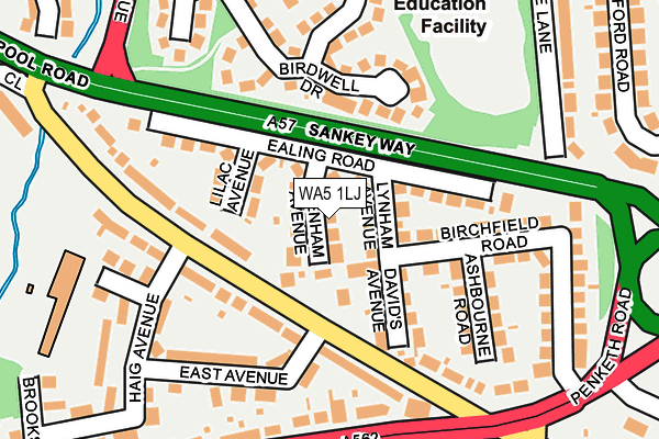 WA5 1LJ map - OS OpenMap – Local (Ordnance Survey) WA5 1LJ map - OS OpenMap – Local (Ordnance Survey)