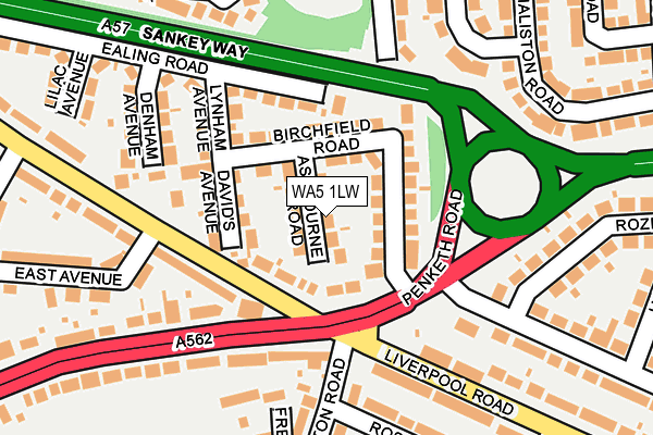 WA5 1LW map - OS OpenMap – Local (Ordnance Survey) WA5 1LW map - OS OpenMap – Local (Ordnance Survey)