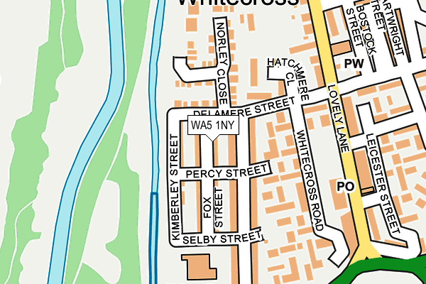 WA5 1NY map - OS OpenMap – Local (Ordnance Survey) WA5 1NY map - OS OpenMap – Local (Ordnance Survey)