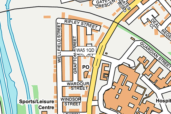 WA5 1QD map - OS OpenMap – Local (Ordnance Survey)