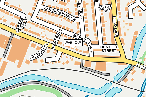 WA5 1QW map - OS OpenMap – Local (Ordnance Survey) WA5 1QW map - OS OpenMap – Local (Ordnance Survey)
