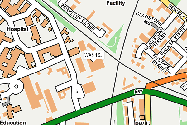 WA5 1SJ map - OS OpenMap – Local (Ordnance Survey) WA5 1SJ map - OS OpenMap – Local (Ordnance Survey)
