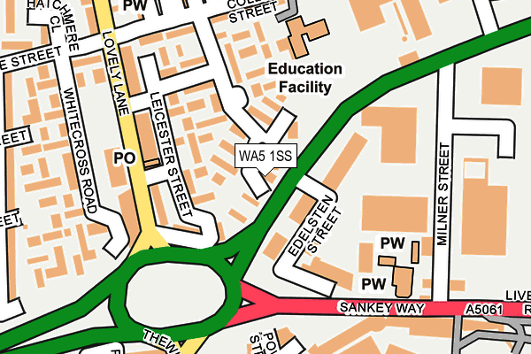 WA5 1SS map - OS OpenMap – Local (Ordnance Survey) WA5 1SS map - OS OpenMap – Local (Ordnance Survey)