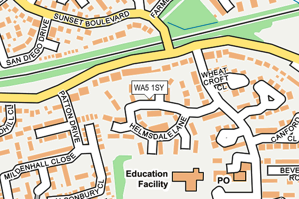 WA5 1SY map - OS OpenMap – Local (Ordnance Survey) WA5 1SY map - OS OpenMap – Local (Ordnance Survey)