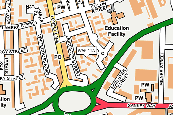 WA5 1TA map - OS OpenMap – Local (Ordnance Survey) WA5 1TA map - OS OpenMap – Local (Ordnance Survey)