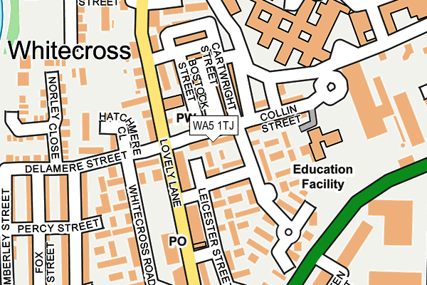 WA5 1TJ map - OS OpenMap – Local (Ordnance Survey) WA5 1TJ map - OS OpenMap – Local (Ordnance Survey)